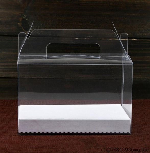 

gift wrap 100 pcs transparent boxes moon cake box clear cupcake with handle mooncake packaging diy baking storage