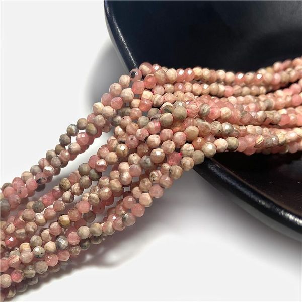 

other natural faceted small stone black lace rhodonite beads in loose 15" strand 2 3mm pick size for jewelry making necklace bracelets