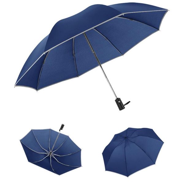 

umbrellas windproof umbrella three-fold compact folding reverse self-opening rain hks99