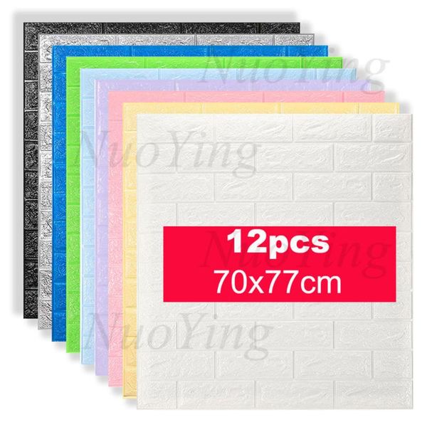 

wallpapers 70cmx70cm 3d wall stickers brick pattern waterproof self self-adhesive wallpaper room home decor for kids bedroom living sticker
