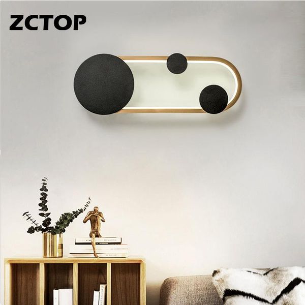 

wall lamp led lamps home indoor sconces for bedroom bedside lights living room decor black gold lighting