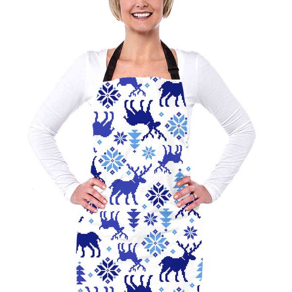 

Custom Made Aprons Kitchen decoration apron elk home daily wipe toilet apron creative funny anti oil stain