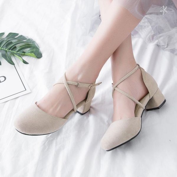 

dress shoes big size 11 12 high heels sandals women woman summer ladies cross strap in baotou, Black