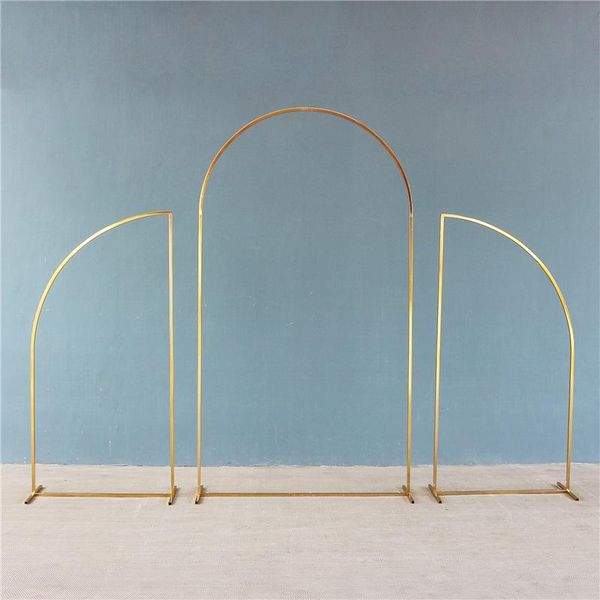 

party decoration shiny gold wedding archt background flower stand birthday outdoor balloon arch arc-shaped