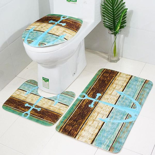 

bath mats wooden boat bathroom non-slip mat carpet home decoration 3d water drop