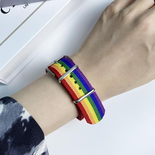 

link, chain nepal rainbow lesbians gays bisexuals transgender bracelets for women girls pride woven braided men couple friendship jewelry, Black