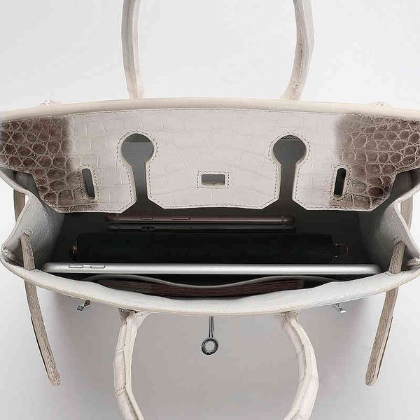 

thai pure crocodile skin women039s bag leather himalayan white bag style luxury handbag birkiin have