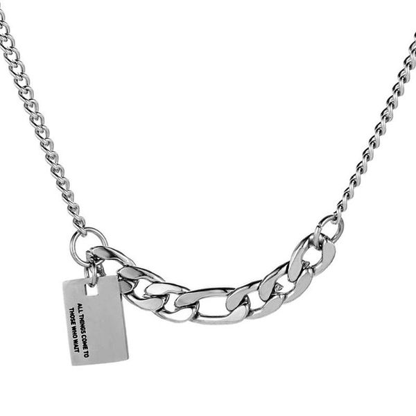 

chains 316l stainless steel fashion fine jewelry hip hop street the brightes star charms chain choker necklaces pendants for women men, Silver