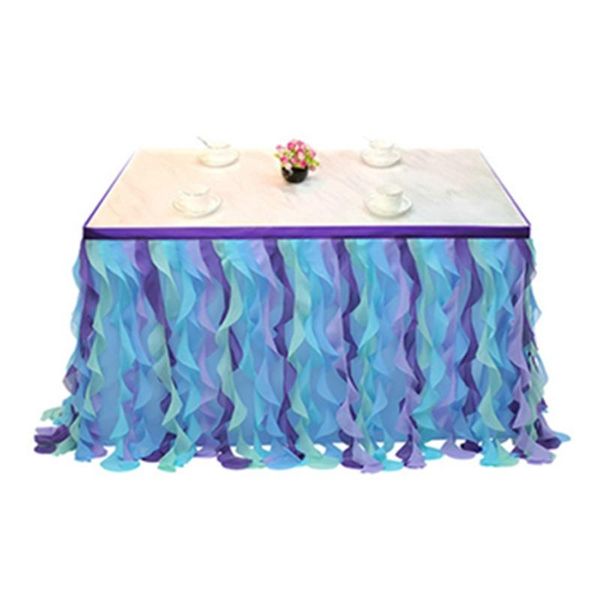 

mats & pads mesh material table skirt princess party decoration baby girl birthday decor for rectangle round