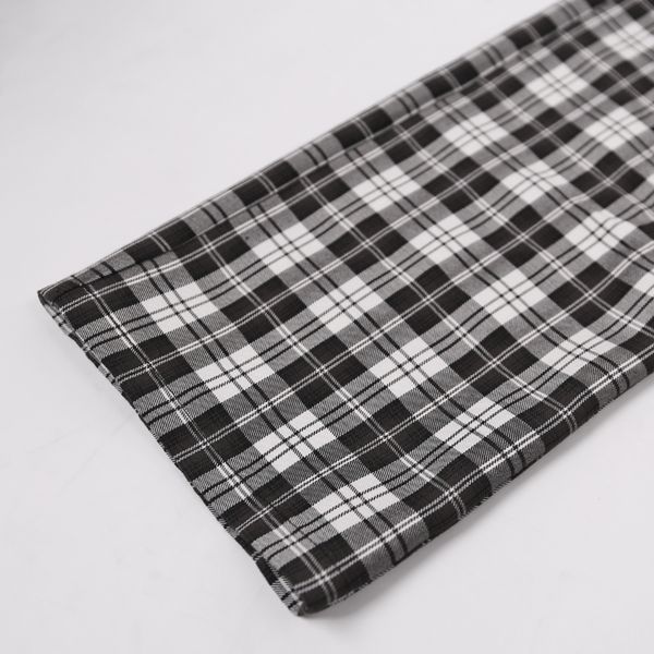 

Vintage Plaid High Waist Women Trousers 2019 Winter Goth Punk Harajuku Streetwear Dark Female Pants With Waistband, Black;white