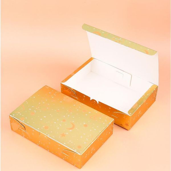 

gift wrap 10pcs ins cake packaging box shiny golden star cupcake diy dessert paper