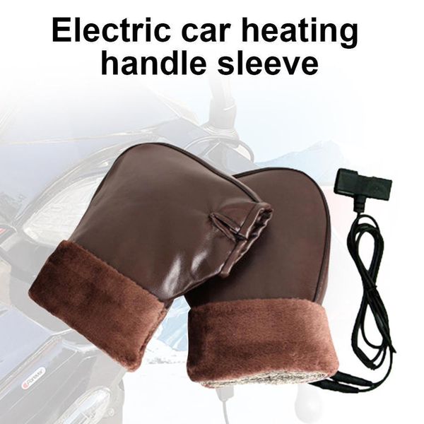

1pair motor electric heated gloves motorbike heating mittens motorcycle accessory, Blue;gray