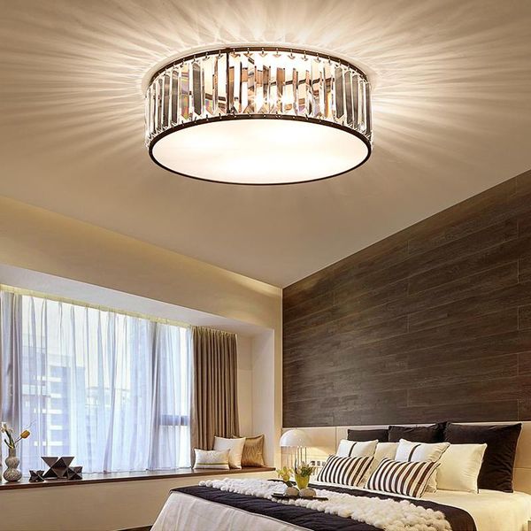 

modern led ceiling lights crystal living room decor creative black lamp for bedroom kitchen dining corridor lampy sufitowe