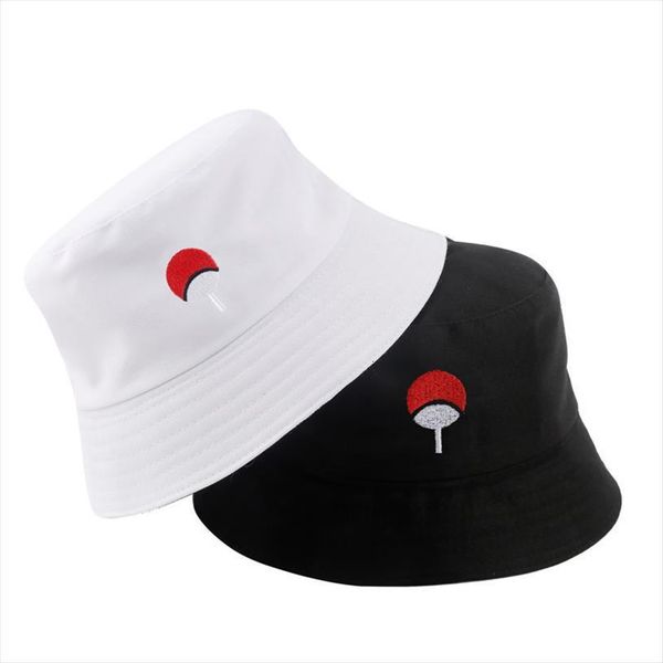 

Fashion Embroidery Japanese Akatsuki Fisherman Hat Sunscreen Sun Bucket Wild Casual Mens And Womens Tide Hats, Blue;gray