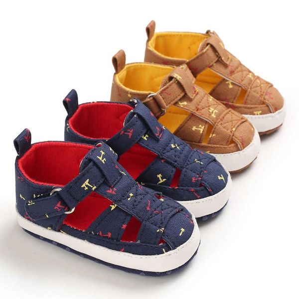 

sandals canvas toddler infant summer born kids sneakers baby boys soft sole crib shoes fashion, Black;red