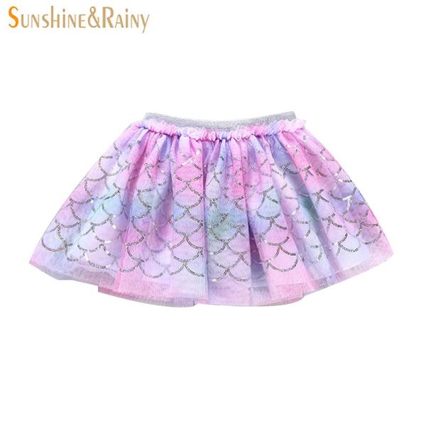

skirts sunshine & rainy embroidered tutu skirt for girls sequined mesh ruffle baby girl summer clothes kids princess faldas, Blue