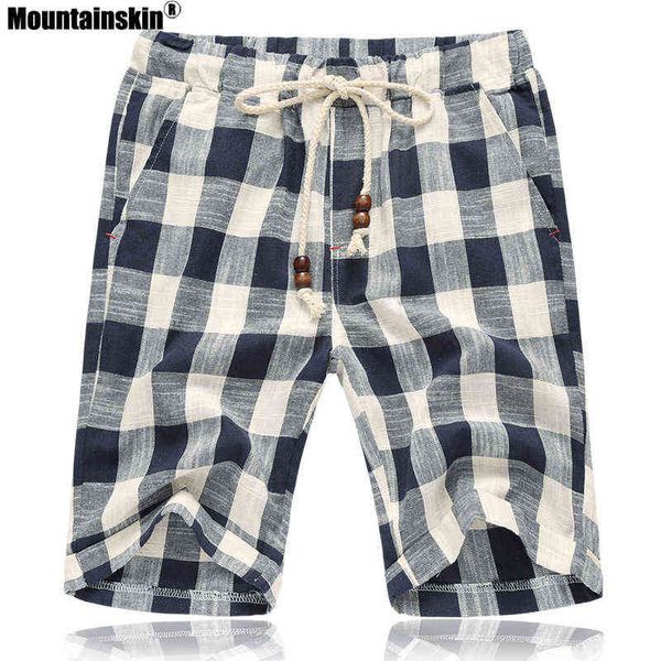 

mountainskin summer mens casual shorts cotton plaid beach shorts men fashion short male sport cool brand clothing 5xl sa664 h1206, White;black