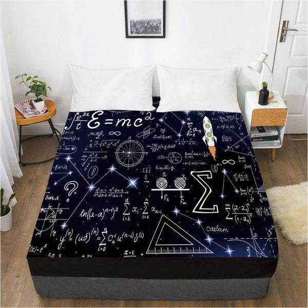 

sheets & sets fitted sheet bed with an elastic band 150x200/180/200/160x200 mattress cover 1pc geometry black