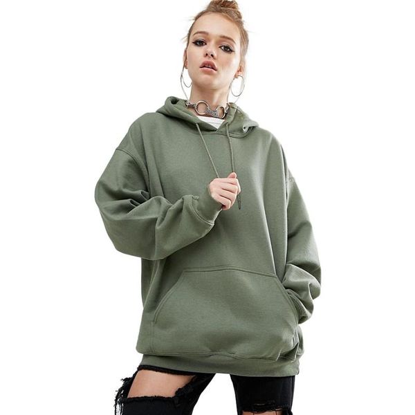 

women's hoodies & sweatshirts bat sleeve jacket women autumn and winter europe america fashion loose pure color sports hoodie coat with, Black