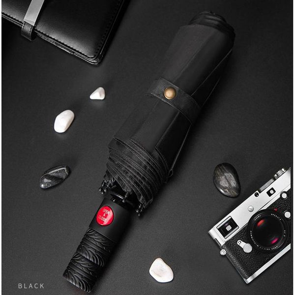 

new full matic business umbrella three folding male female parasol umbrella rain women windproof luxury umbr qylacl