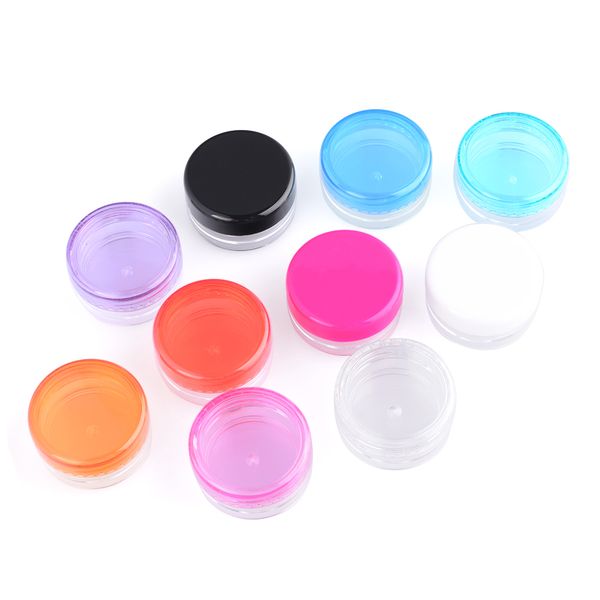 

3g/5g plastic cosmetic jar bottles makeup cream nail art bead storage container