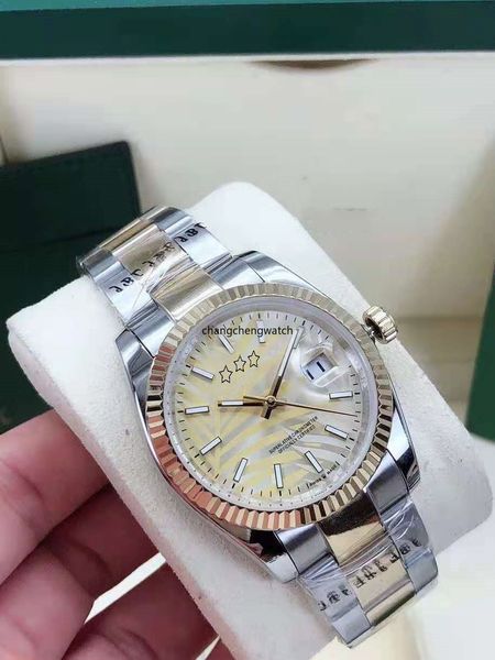 

2021 news bezel datejust luxury watches greens dial steel mens 36mm sapphire glass watch automatic mechanical stainless oyster perpetual tur, Slivery;brown