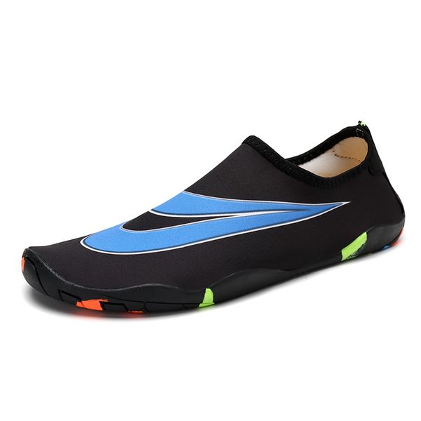 

new men women aqua shoes anti slip beach shoes barefoot skin shoes yoga water sport socks soft seaside wading diving socks, Black