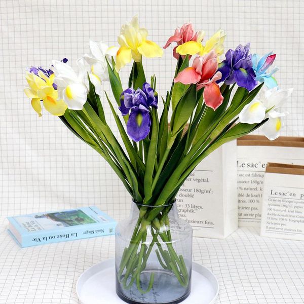 

decorative flowers & wreaths 58cm artificial orchid irises flower for home table wedding decoration