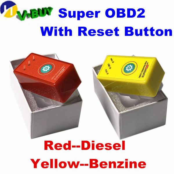 

code readers & scan tools 50pcs dhl super obd2 with reset button benzine/petrol car chip tuning box eco plug and drive auto scanner tool