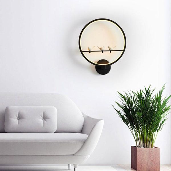 

wall lamp [dbf]modern art 3 birds lamps led nordic creative living room bedroom ac220v lustre light lighting