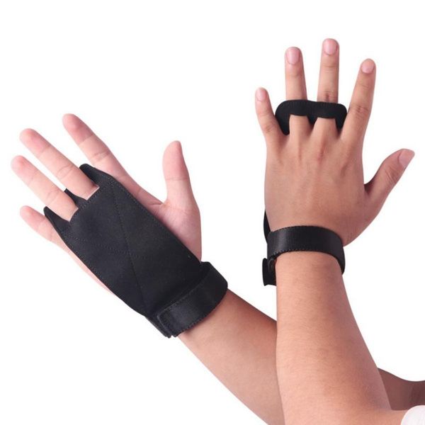 

wrist support weight lifting training gloves women men sports body building gymnastics grips gym hand palm protector, Black;red