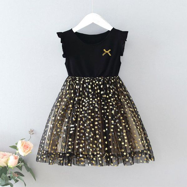 

girl's dresses girls dress star pattern girl patchwork children mess spring autumn costume 1 2 3 4 5 6 year, Red;yellow