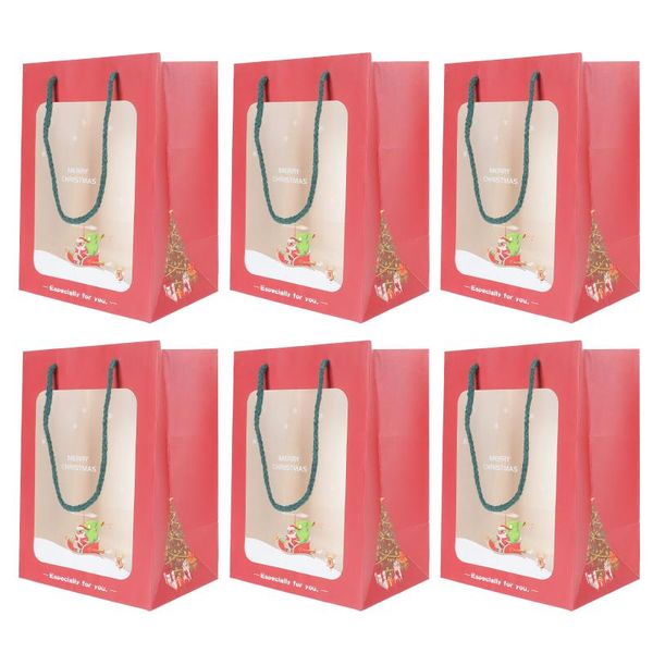

gift wrap 6pcs delicate christmas bag thickened xmas pouch open window