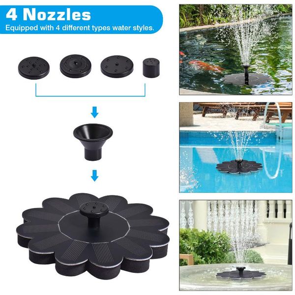 

garden decorations solar water fountain electric decorative 7v 1.4w decoratives fountains for outdoor birds decor