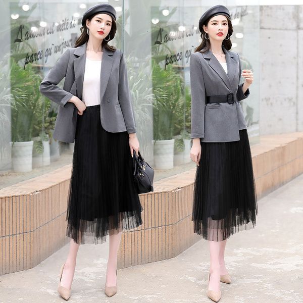 

women piece of mesh skirt autumn elegant temperament style suit fashion skirts y456 fvv6, Black;gray
