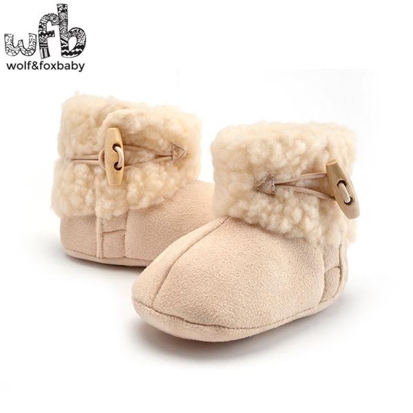 

first walkers retail soft bottom antiskid plus velvet warm boots solid color baby shoes born infant toddler winter