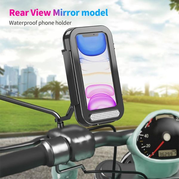 

cell phone mounts & holders bike holder motorcycle bag universal waterproof mount bicycle handlebar for 7 inches smartphone
