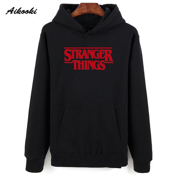 

aikooki men hoodie stranger things hoodies men sweatshirt women/men casual stranger things sweatshirts women hoodie men's xxs-4 t191108, Black