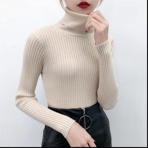 

women girl winter twisted sweaters knitted pullovers casual loose turtleneck sweater jumpers sweaters knitted drop shipping, White;black