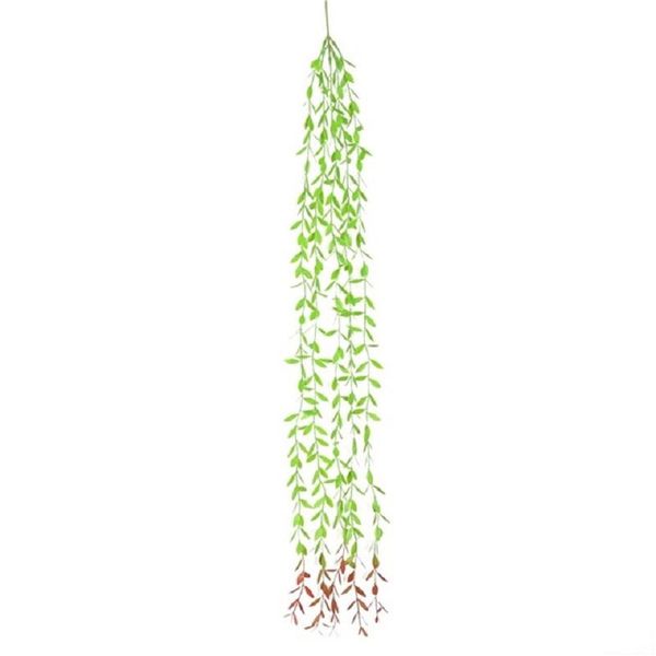 

artificial flowers rattan plastic fake green plant wall hanging home decor sale