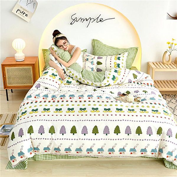 

bedding sets 4pcs home textile posey homeland pure cotton double bed comefortable soft bedspreads quality quilt cover oceania