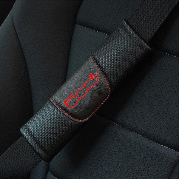 

safety belts & accessories car seat belt shoulder pad cover protective carbon fiber fabric interior protection