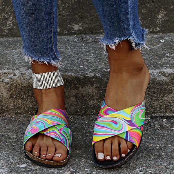 

slippers sorphio arrival ladies casual leisure comfy outside women shoes non-slip mixed color open toe, Black