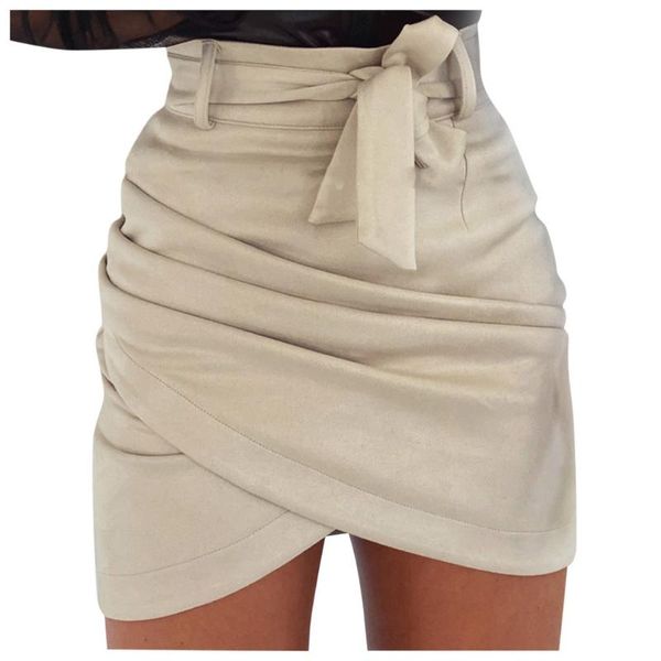 

2021 high waist skirt women fashion mid waist solid mini pencil skirt hip slim short side split slim mini dance, Black