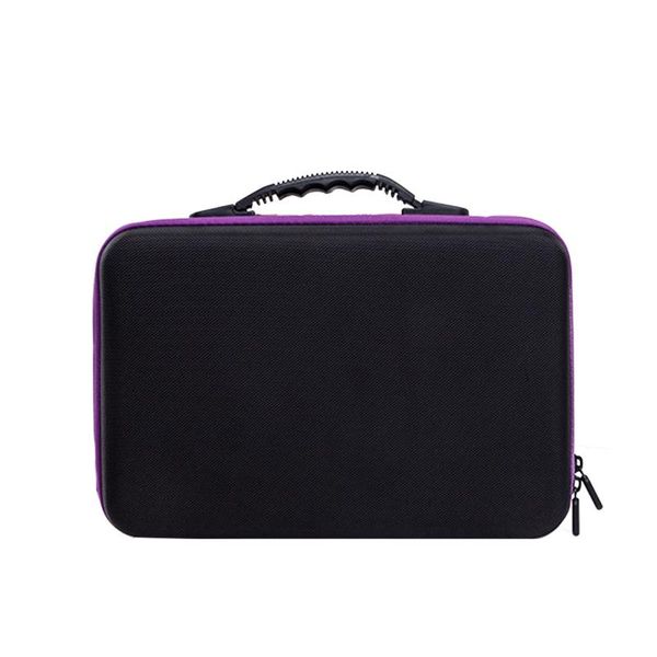

storage bags 60 grids bottles portable zippered traveling anti scratch shockproof carrying case essential oil holder hard shell