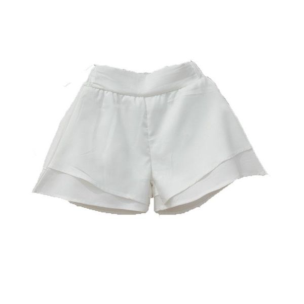 

shorts summer 2021 girls kids for teens fashion chiffon white children clothes toddler all-matched, Black