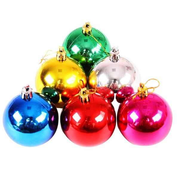 

party decoration 6pcs christmas balls plastic hanging tree decorations colorful for home year gift 2022