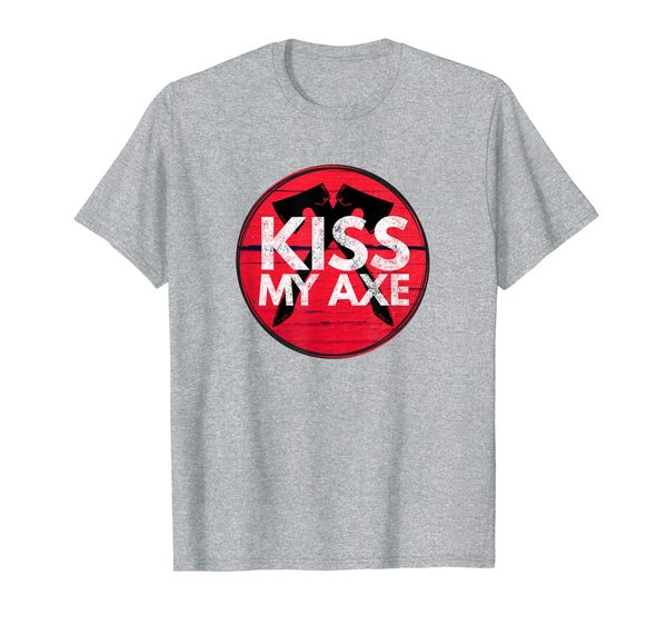 

kiss my axe hatchet throwing vintage t-shirt t-shirt, White;black