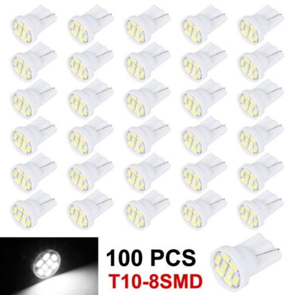 

car headlights light bulb for w5w 194 168 2825 501 192 158 100pcs led side