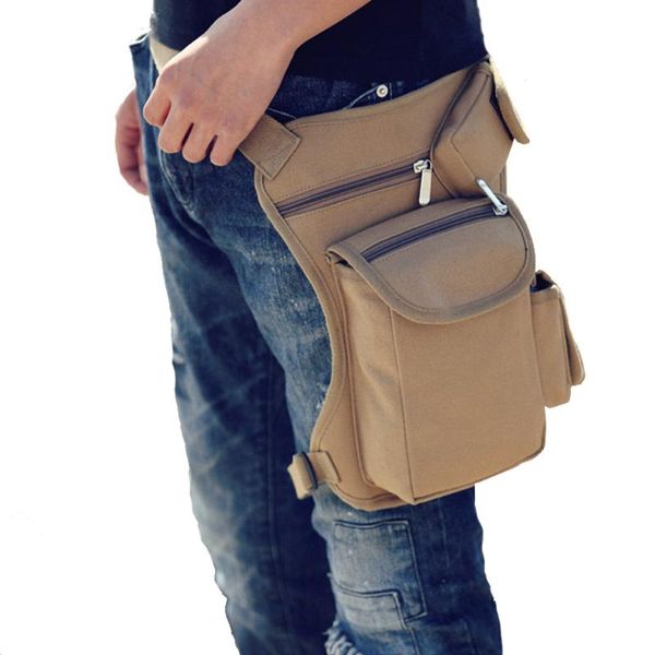 

fishing accessories tackle canvas waist bag men's riding outdoor tactical multi-function leg bags leisure sports rod tool layers